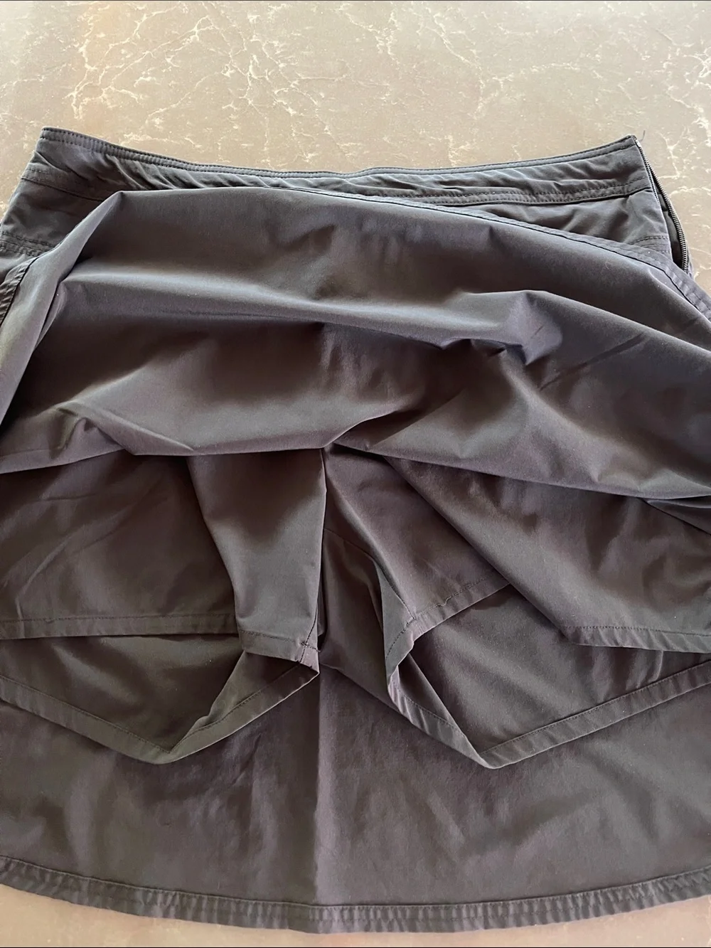 Athleta Black Skort with Side Zip- size 14